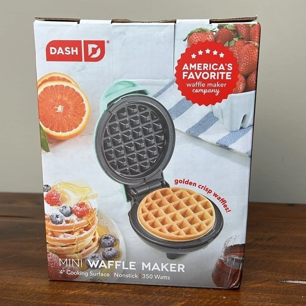 Dash • Mini Waffle Maker • Aqua